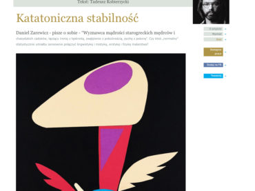 Katatoniczna stabilność – interview for Gallery ART